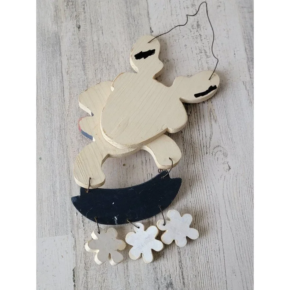 Snowman fall from Heaven wooden hanging wall‎ decor Xmas